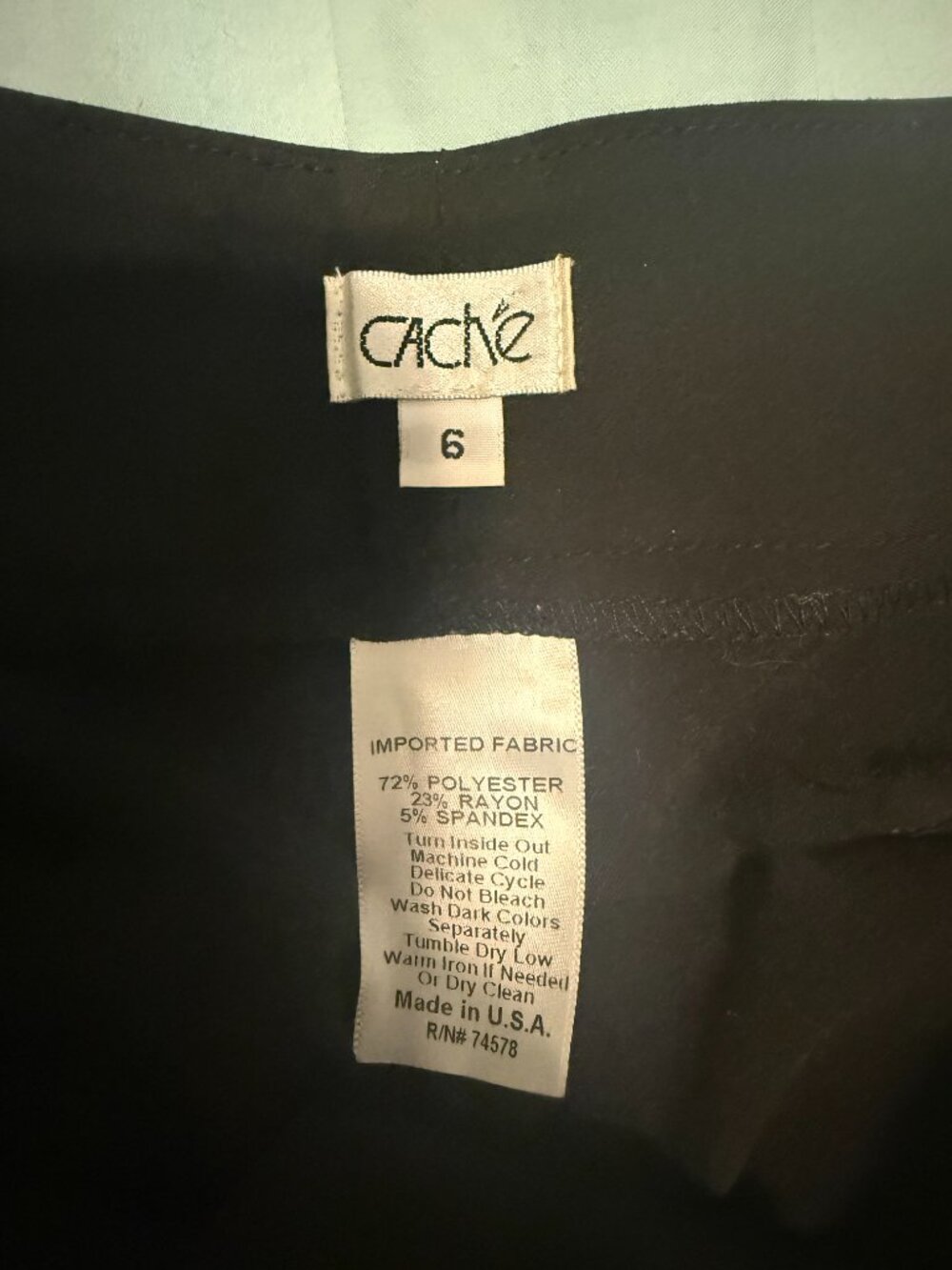 🖤 Caché 🖤 Black Wide-Leg Dress Pants Trousers 🖤 Size 6 - Picture 2 of 5